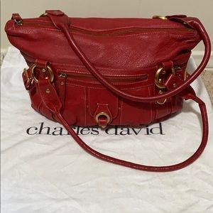 Charles David leather purse in Red